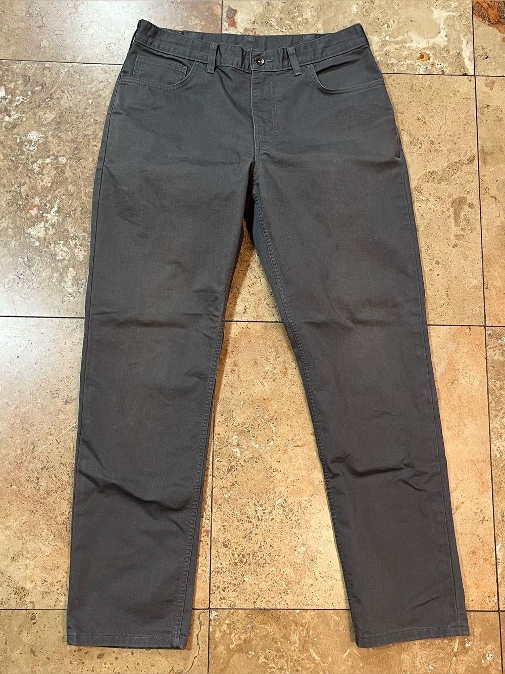 Patagonia Men's Twill Traveler 5 Pocket Pants Forge Gray Size 33 Regular